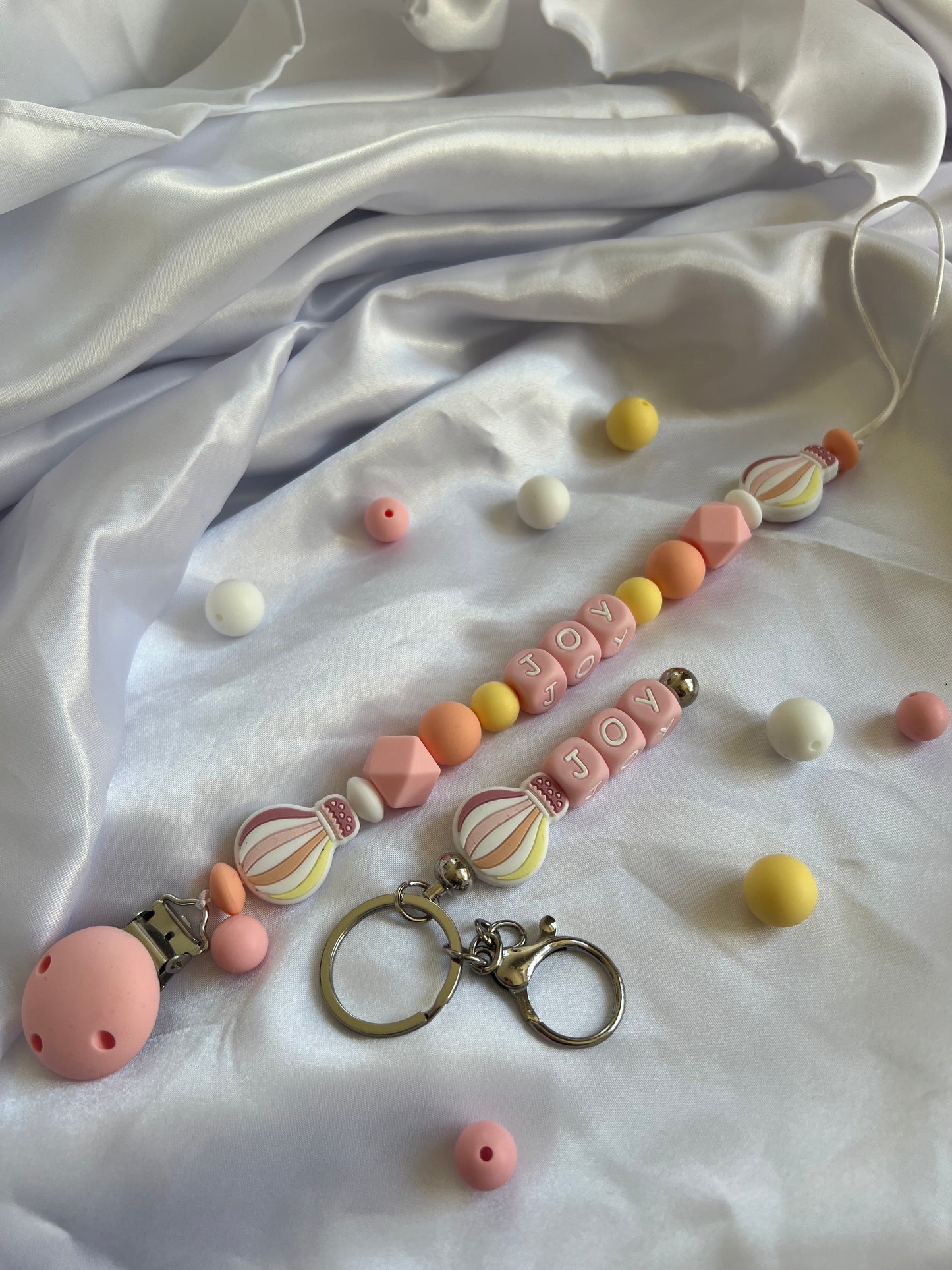 Speenkoord & sleutelhanger set joy